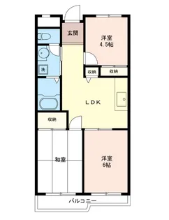 第三小竹ハイツ【1階】の間取り