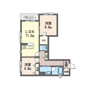 モン リーブル【2階】の間取り