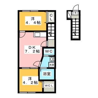 クレスタ浜田山【2階】の間取り