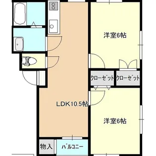 ガーデンハウスA【2階】の間取り