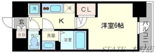 エスリード難波ステーションゲート サウステラス【8階】の間取り