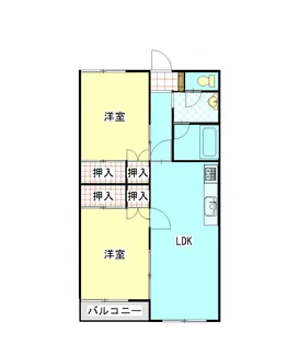 ドリームハイツ内田【2階】の間取り