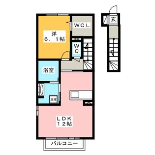 コルテ六条【2階】の間取り