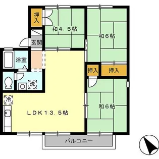 パークハイツ87 B棟【2階】の間取り