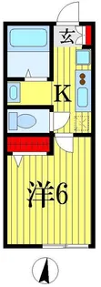 サンライズ西千葉【2階】の間取り