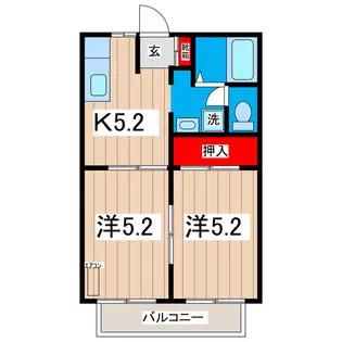 フレグランス本宮 A【2階】の間取り
