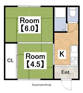 堀井マンション1号館【2階】の間取り