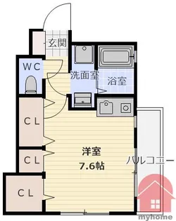 メゾンパーシモン【2階】の間取り