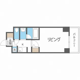 QCフラット北堀江【3階】の間取り