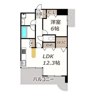Sパレス天王寺【4階】の間取り