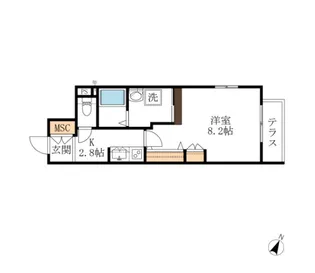 【ヘーベルメゾン】メゾン オリヴィエ【1階】の間取り