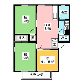 サンシティ中御所【1階】の間取り