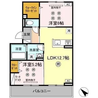 グランド城泉【2階】の間取り