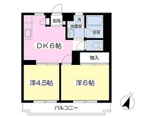カーサ習志野台【2階】の間取り