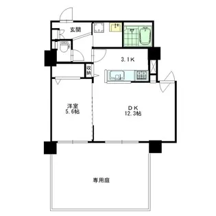 グラン・クレアトゥール【1階】の間取り
