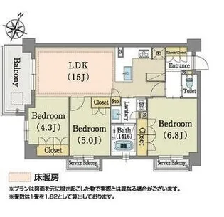アヴァンセテラス御幸山II【4階】の間取り