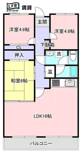 ベルエール宇部文京町(503)【5階】の間取り