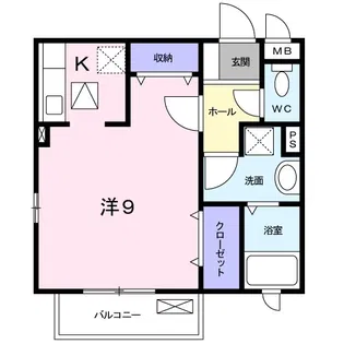 グランデ ピーヌス【1階】の間取り