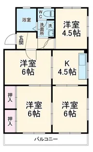 コーポ都【3階】の間取り