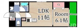シリウス中央【7階】の間取り