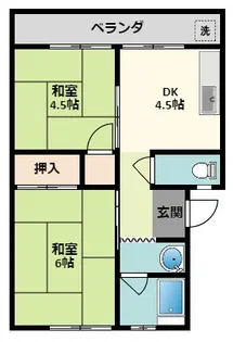 プラザハイツI【2階】の間取り