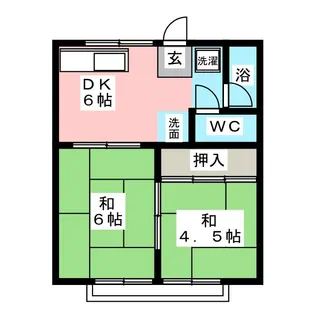 グリーンコーポ小根【1階】の間取り