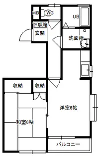 阿久沢コーポ【2階】の間取り
