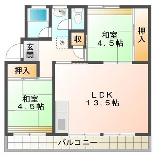 マンションむつみヶ丘【3階】の間取り