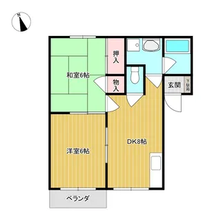 南村本ハイツNo.1【1階】の間取り