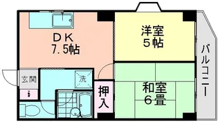 セゾンド船橋【1階】の間取り