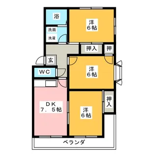 コーポイシカワ【3階】の間取り