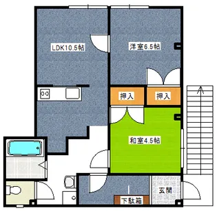 茨城県常陸大宮市中富町【一戸建】の間取り