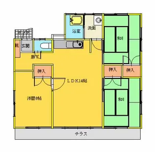 熊本県熊本市北区弓削2【一戸建】の間取り