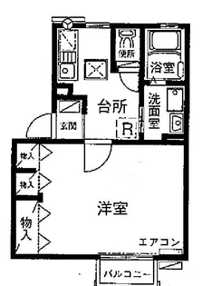 ファミールひまわりB棟【1階】の間取り