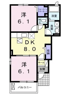 アンソレイユ【1階】の間取り
