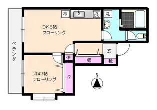 四谷マンション【6階】の間取り