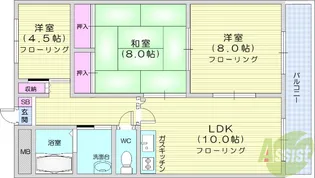 シティハイツ11番館【2階】の間取り