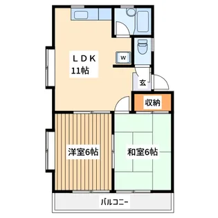東京都東大和市向原3【アパート】の間取り
