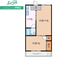 シャンテ鳥羽【2階】の間取り
