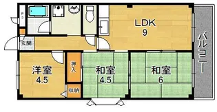 シルクハイム【3階】の間取り