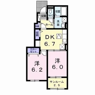 ベル ラメール A【1階】の間取り