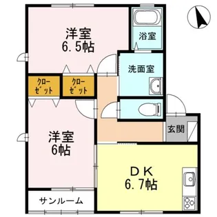新潟県長岡市上除町【アパート】の間取り