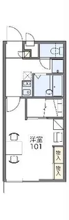レオパレスプラザ【2階】の間取り