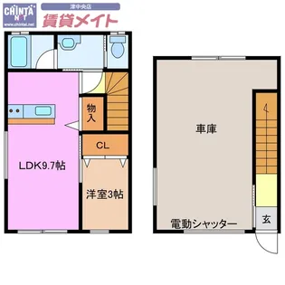 三重県津市江戸橋3【一戸建】の間取り