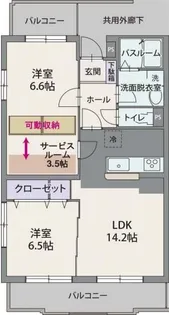 フォレスタヴィアーレ【1階】の間取り