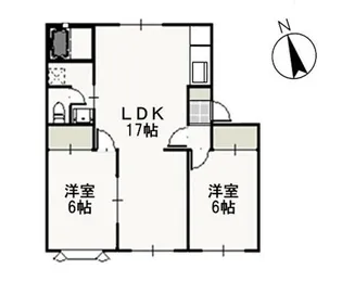 クレセント松新【2階】の間取り