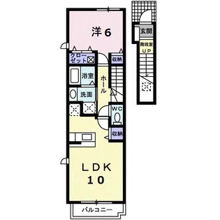 広島県福山市駅家町大字万能倉【アパート】の間取り