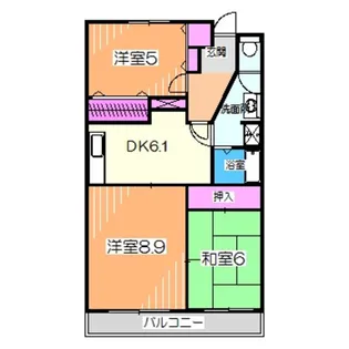 サンクス第三ハイツ【1階】の間取り