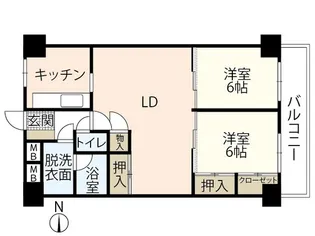 ビアビアンカマツヲ【7階】の間取り