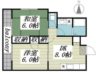 南町フラッツ【3階】の間取り